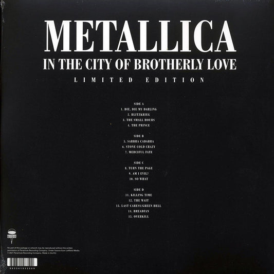 Metallica In The City Of Brotherly Love 1998 2LP Red Vinyl
